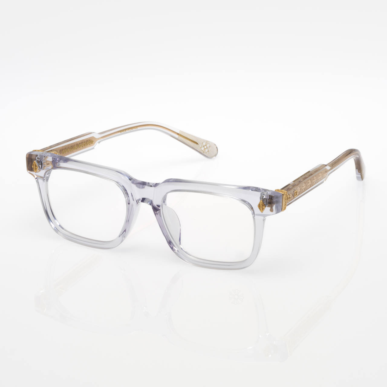 Lunettes Carré — Acétate Noir & Détail Argent