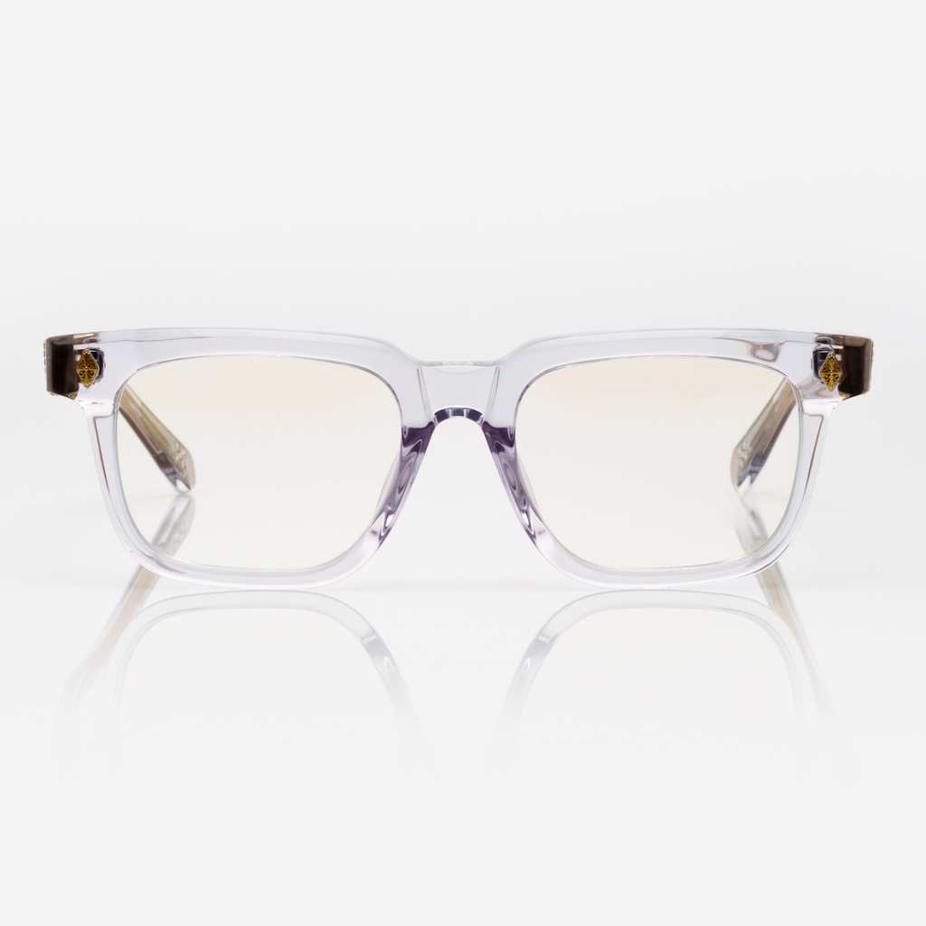 Lunettes Carré — Acétate Noir & Détail Argent