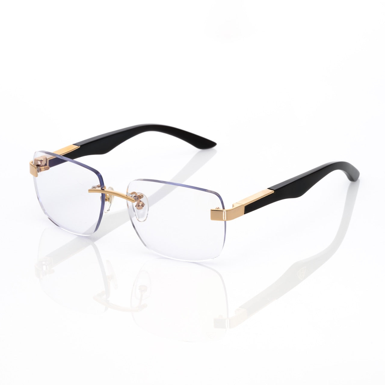 Lunettes Carré — Bois Bordeaux & Or