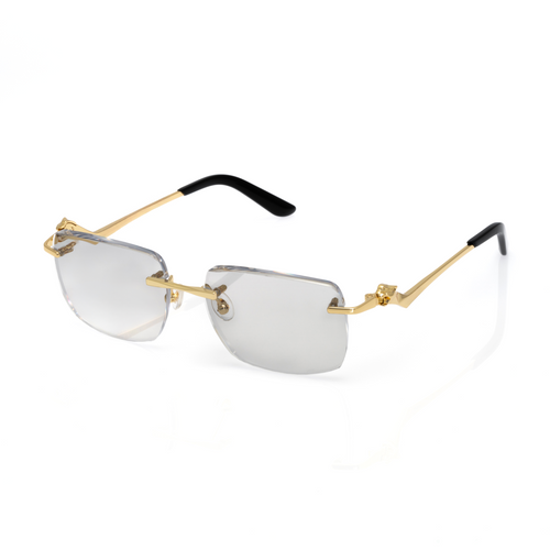 Lunettes Carré — Doré & Verres Transition