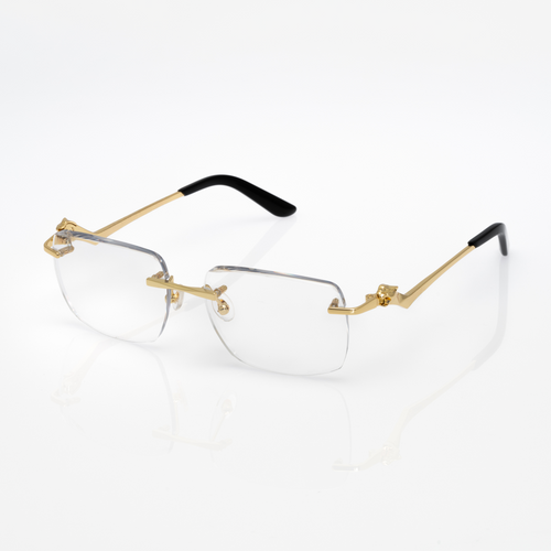 Lunettes Carré — Doré & Verres Transition
