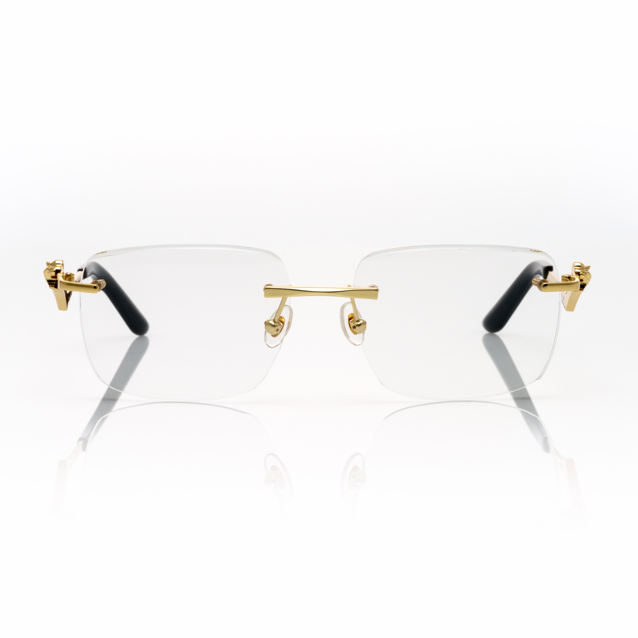 Lunettes Carré — Doré & Verres Transition