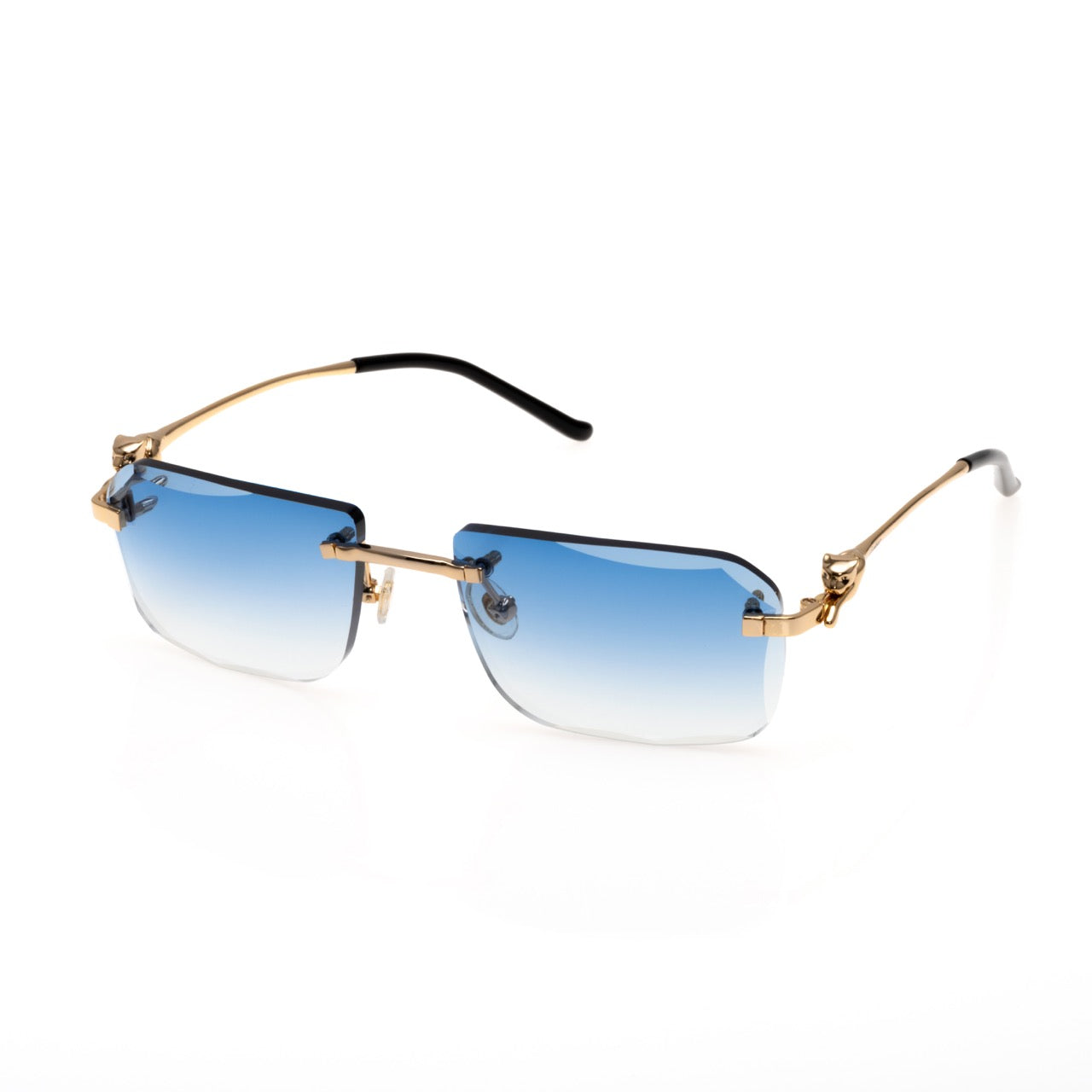 Lunettes Carré — Métal Argenté & Verres Parme