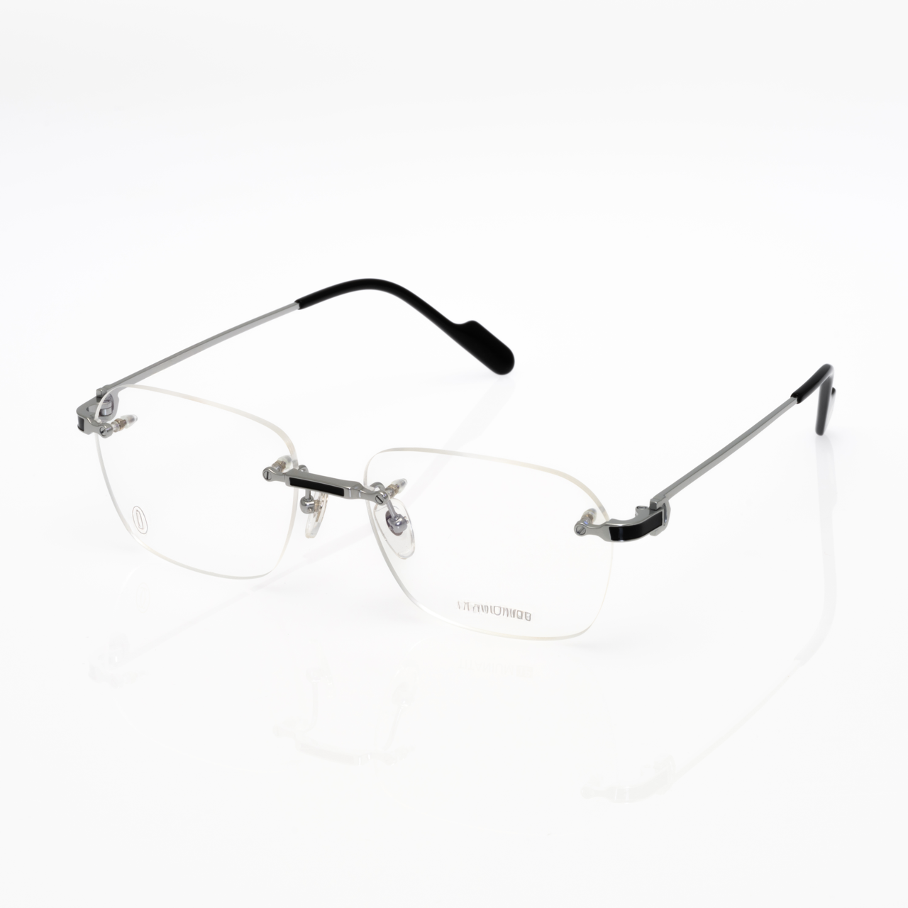 Lunettes Carré — Métal Doré & Embouts Noir