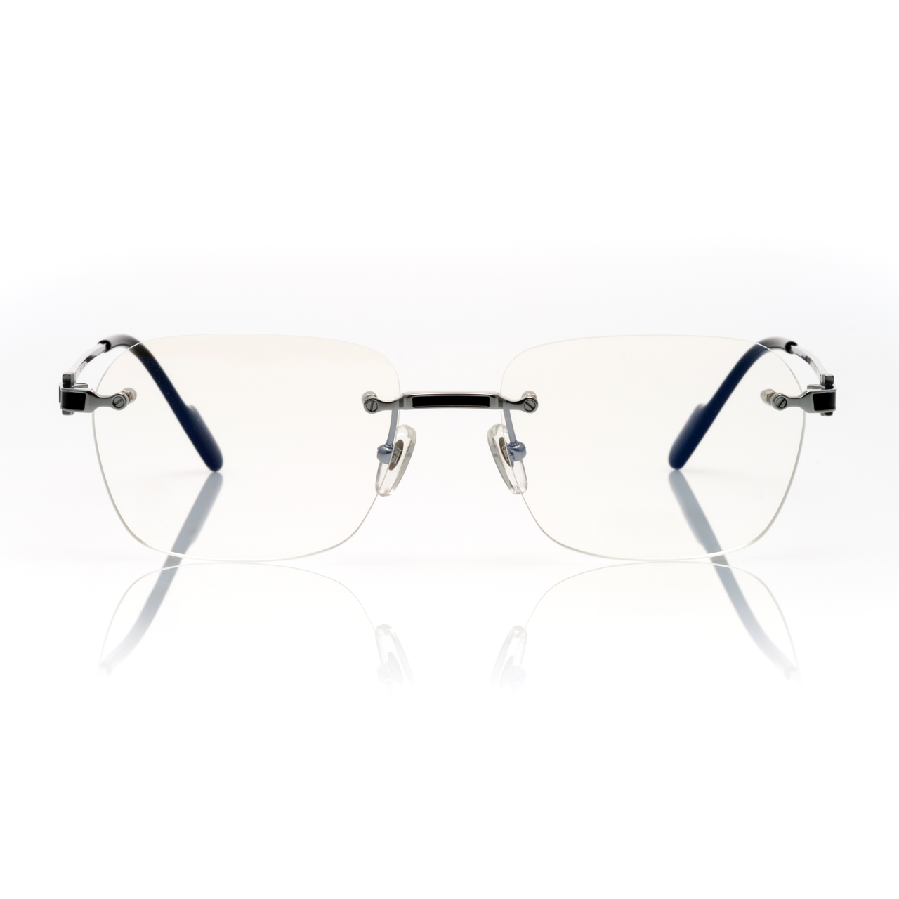 Lunettes Carré — Métal Doré & Embouts Noir