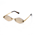 Lunettes Hexagonale — Doré & Écaille Fauve