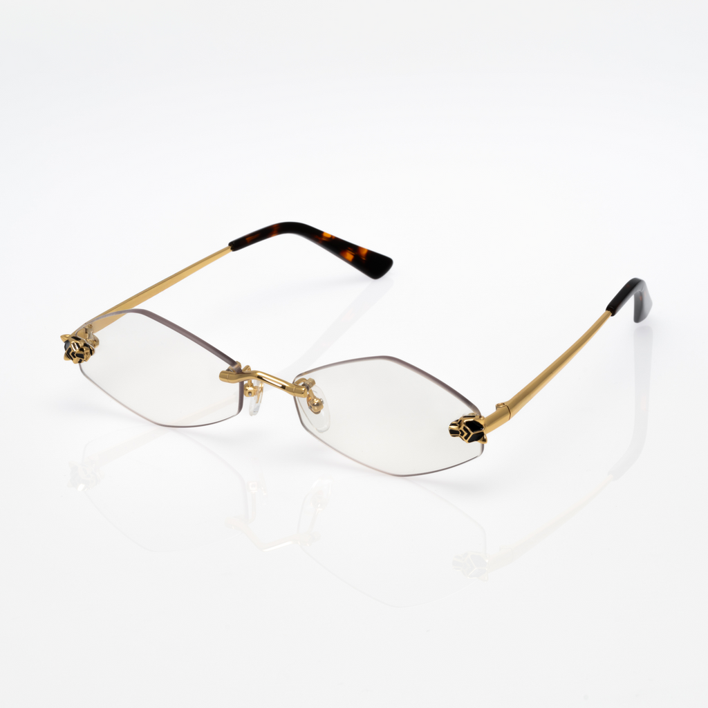 Lunettes Hexagonale — Doré & Écaille Fauve