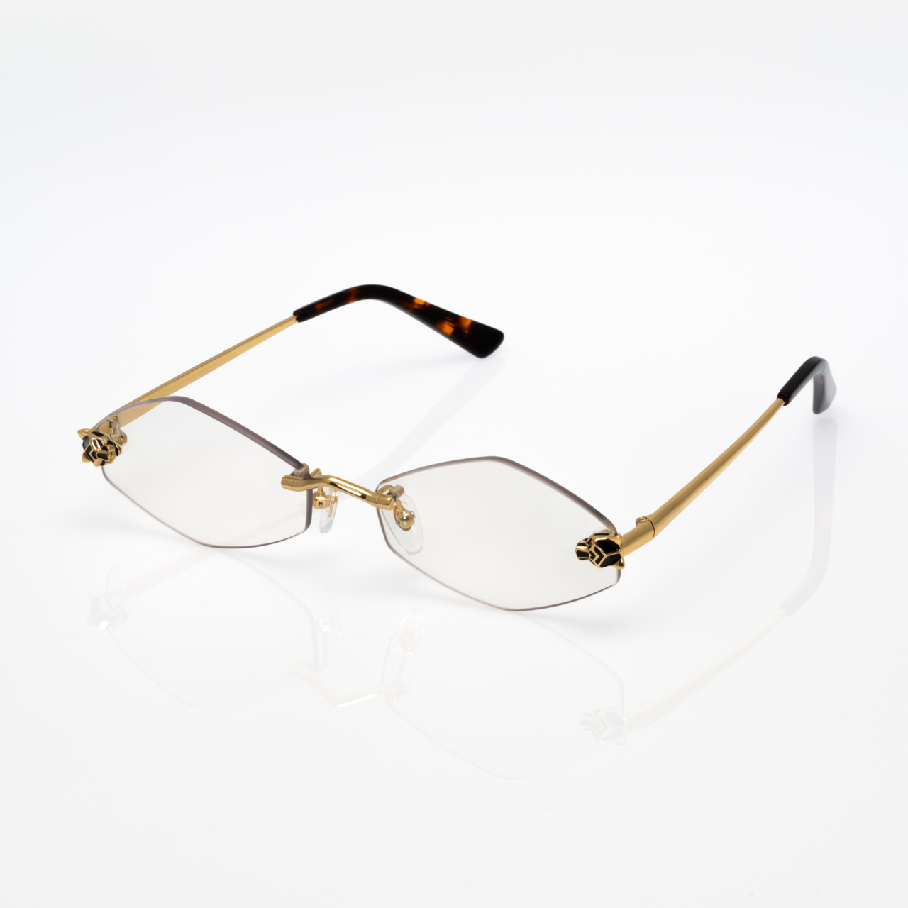 Lunettes Hexagonale — Doré & Écaille Fauve