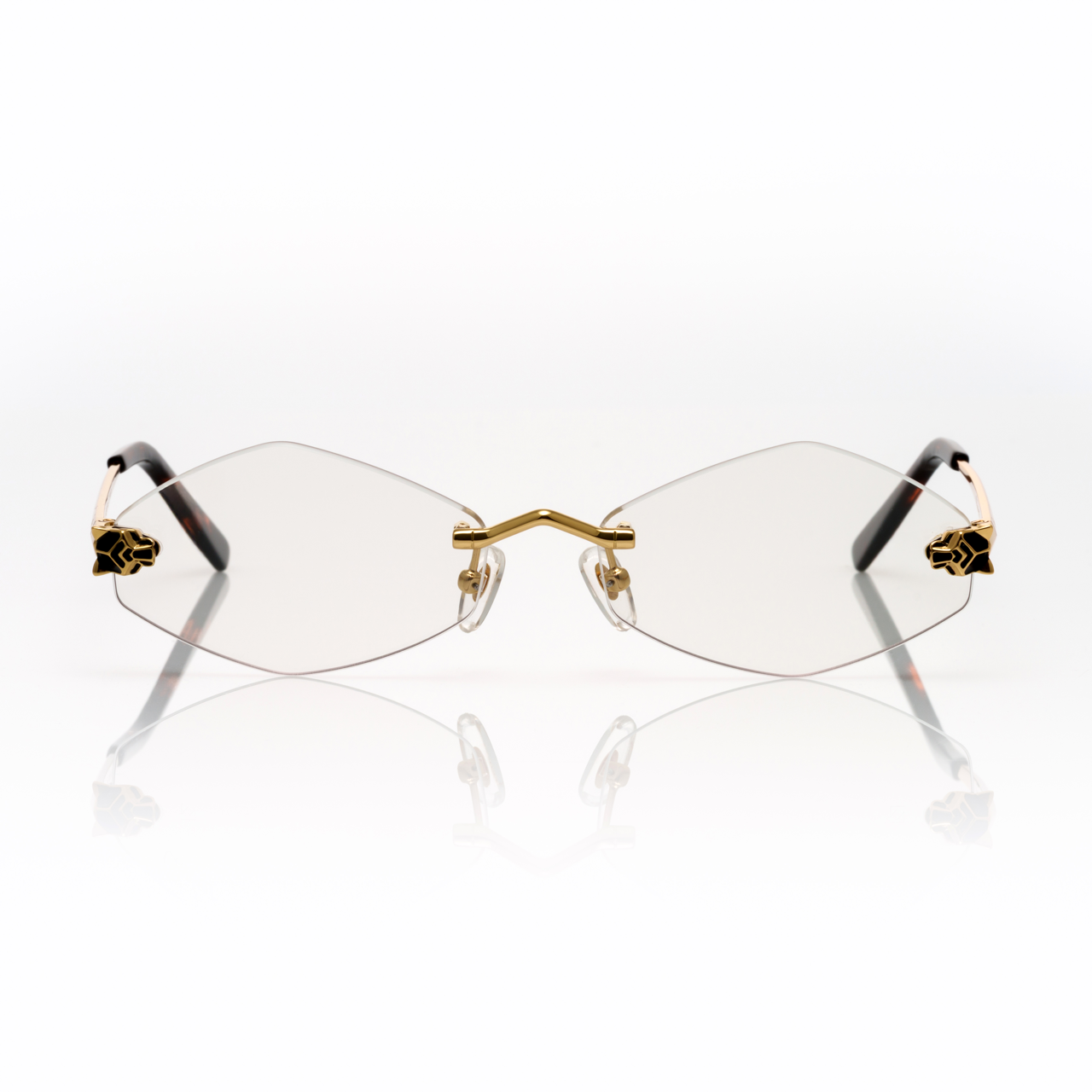Lunettes Hexagonale — Doré & Écaille Fauve