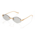 Lunettes Hexagonale — Métal Doré Fumé