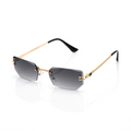 Lunettes Hexagonale — Métal Doré & Verres Anthracite