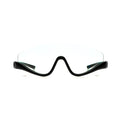 Lunettes Masque — Acétate Noir & Verre Clair