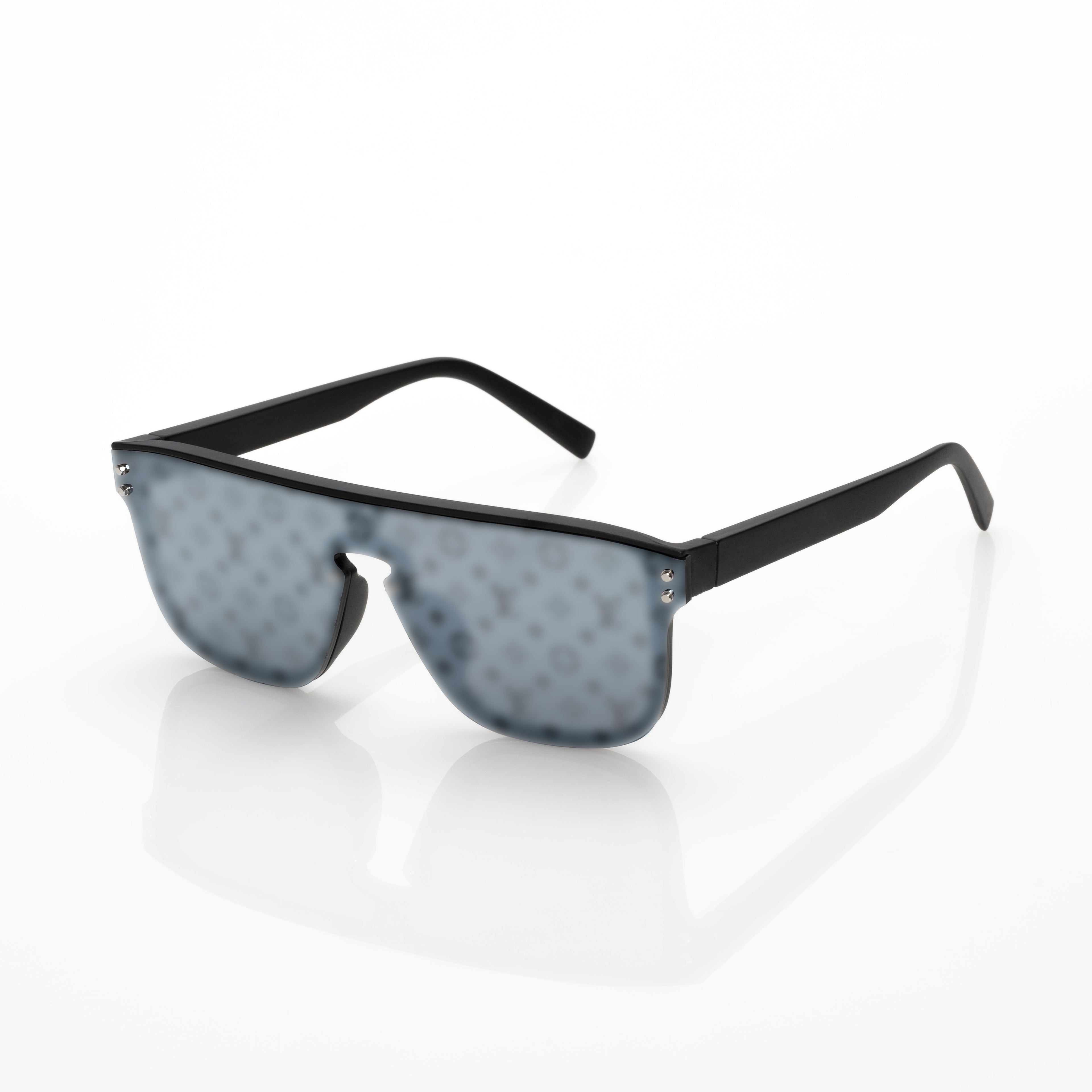 Lunettes Masque — Acétate Noir & Verres Monogramme