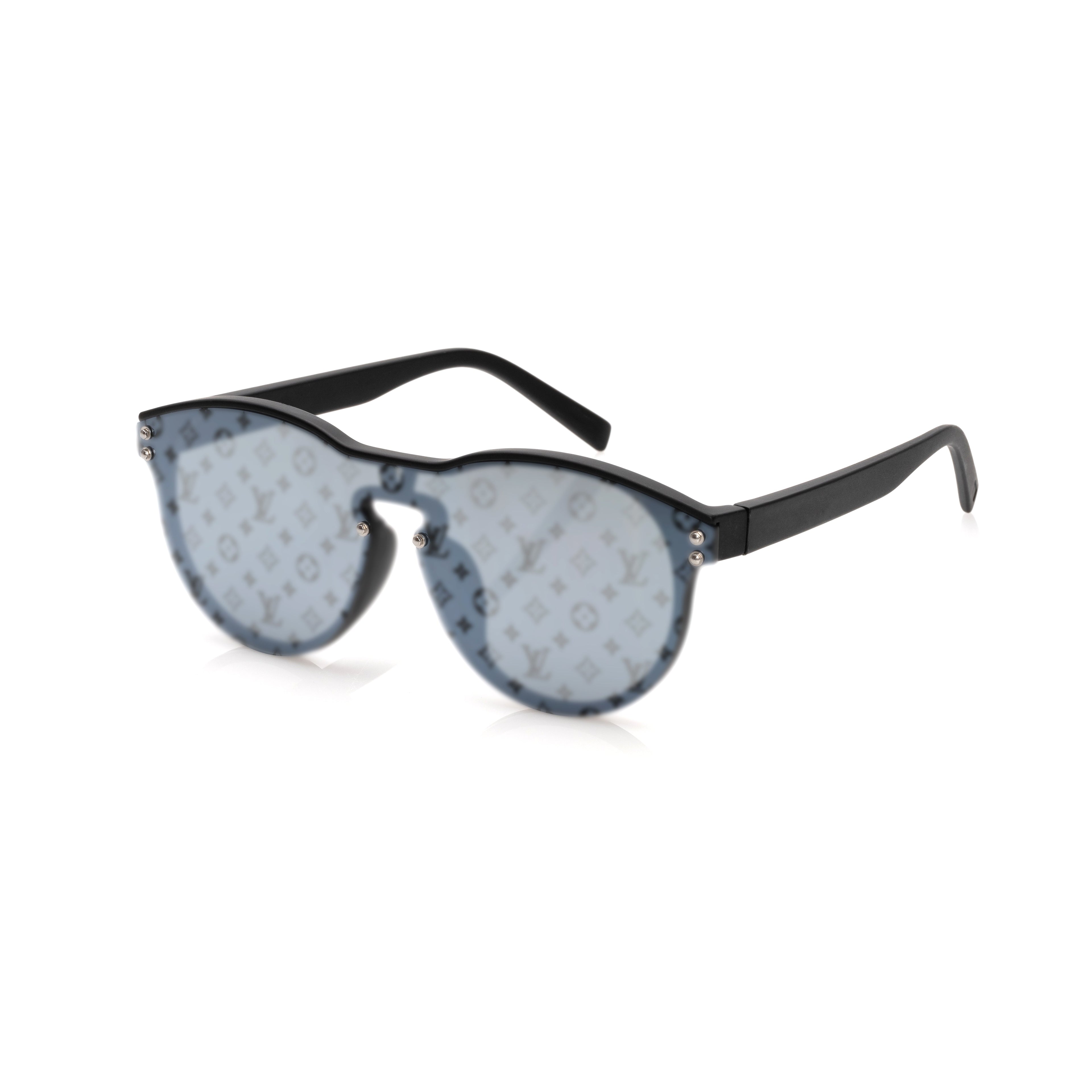 Lunettes Masque — Acétate Noir & Verres Monogramme