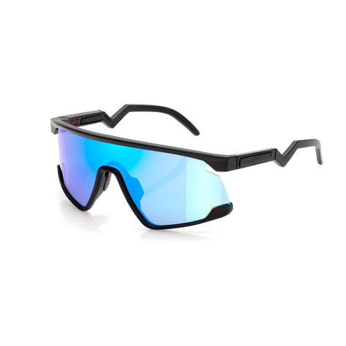 Lunettes Masque — Métal Beige & Verres Miroir Iridescent