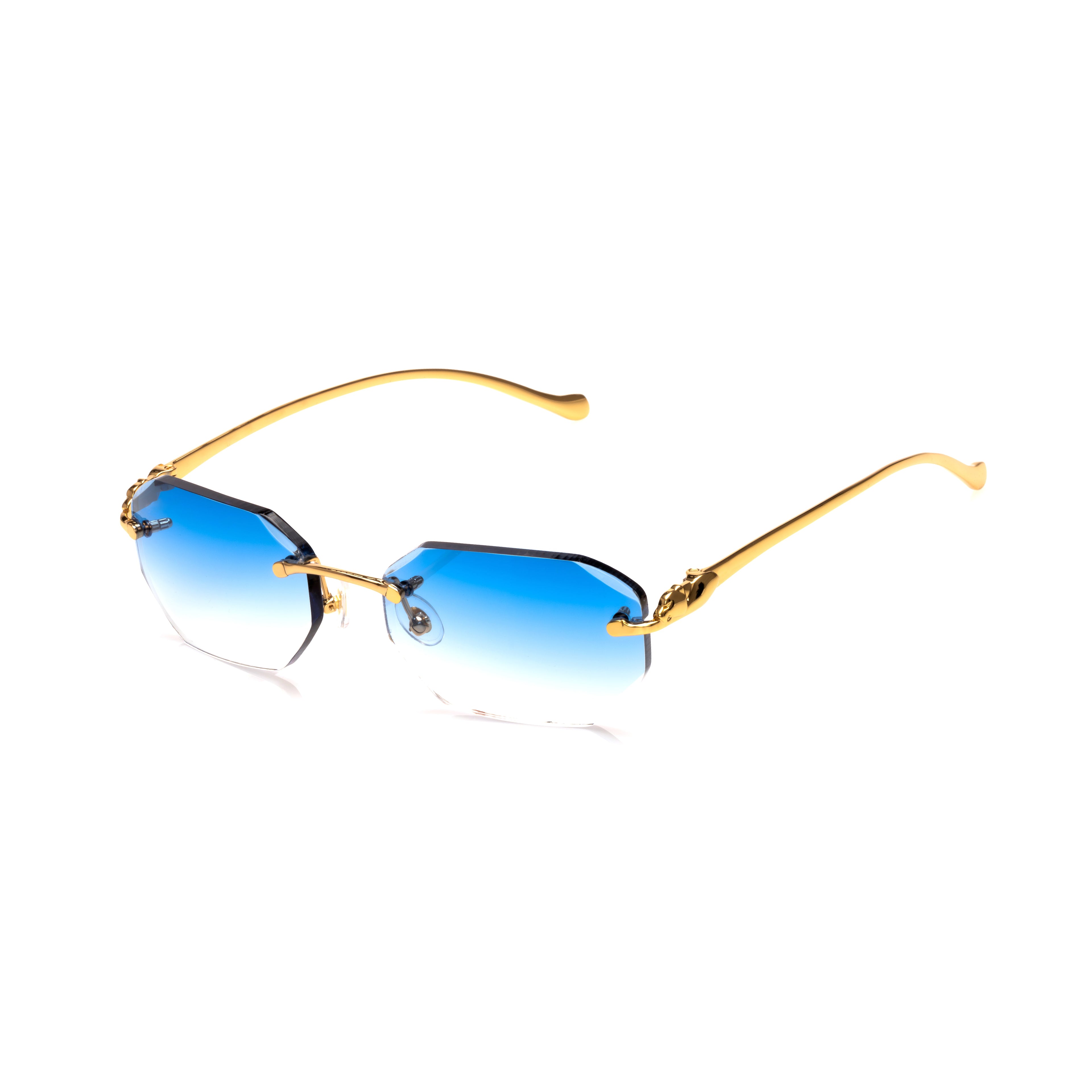 Lunettes Octogonale — Métal Argenté Cristal
