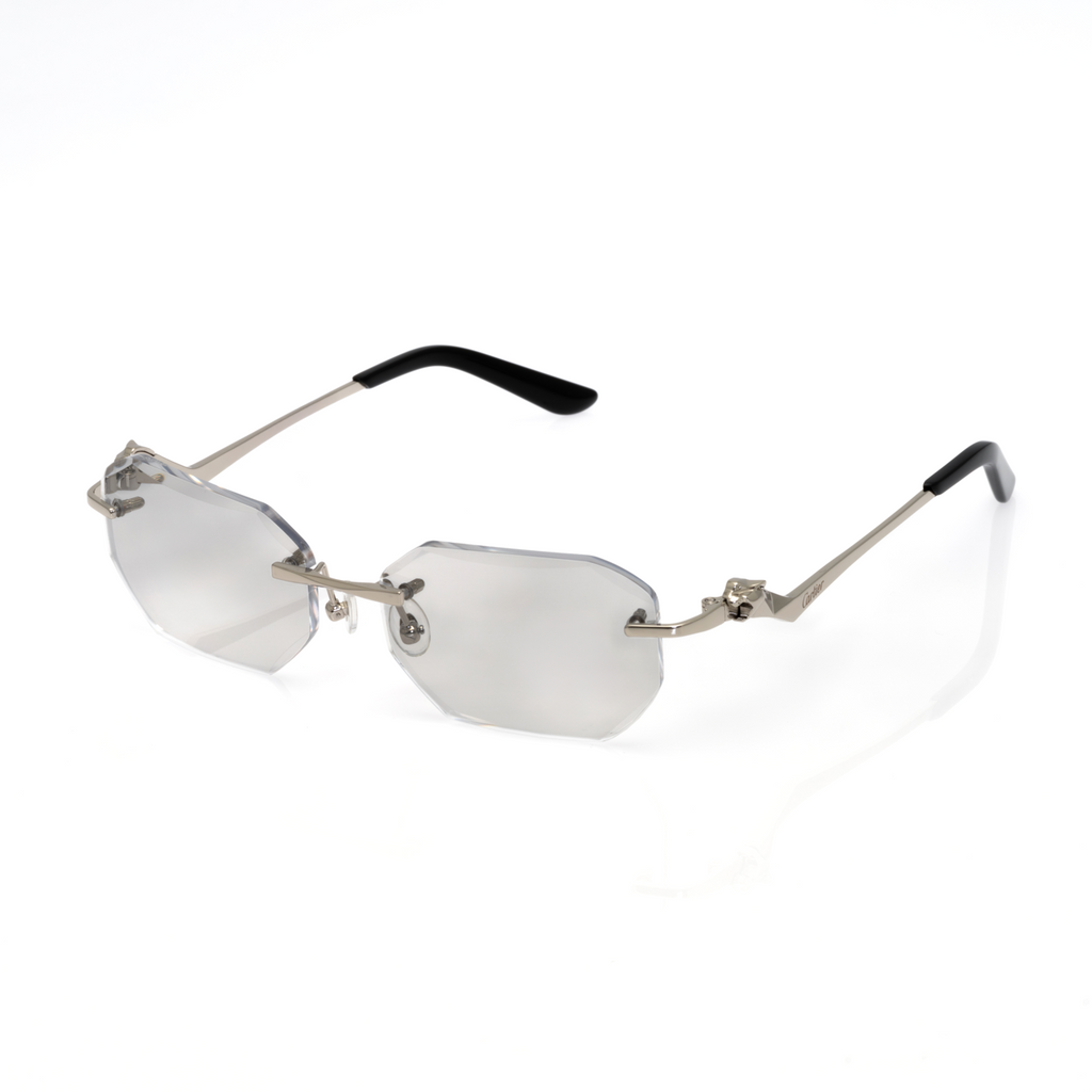 Lunettes Octogonale — Métal Argenté Fumé