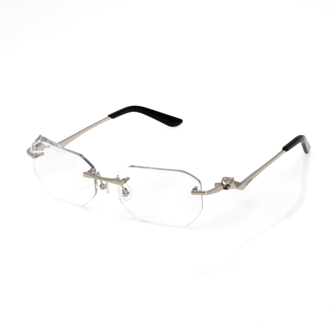 Lunettes Octogonale — Métal Argenté Fumé