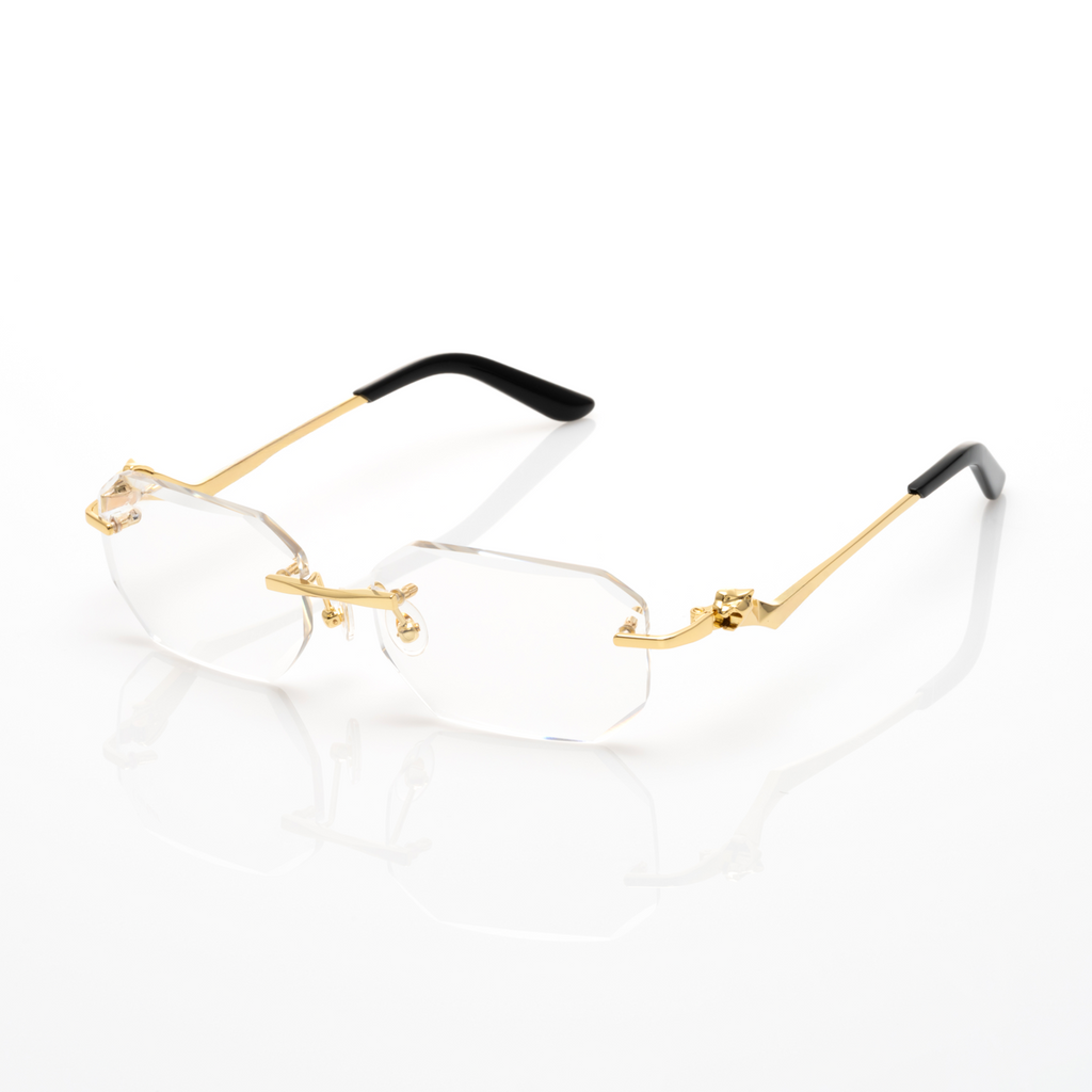 Lunettes Octogonale — Métal Argenté Fumé