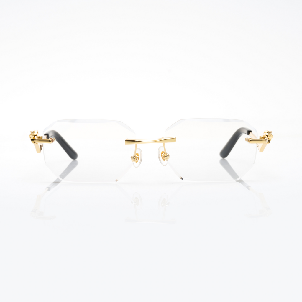 Lunettes Octogonale — Métal Argenté Fumé