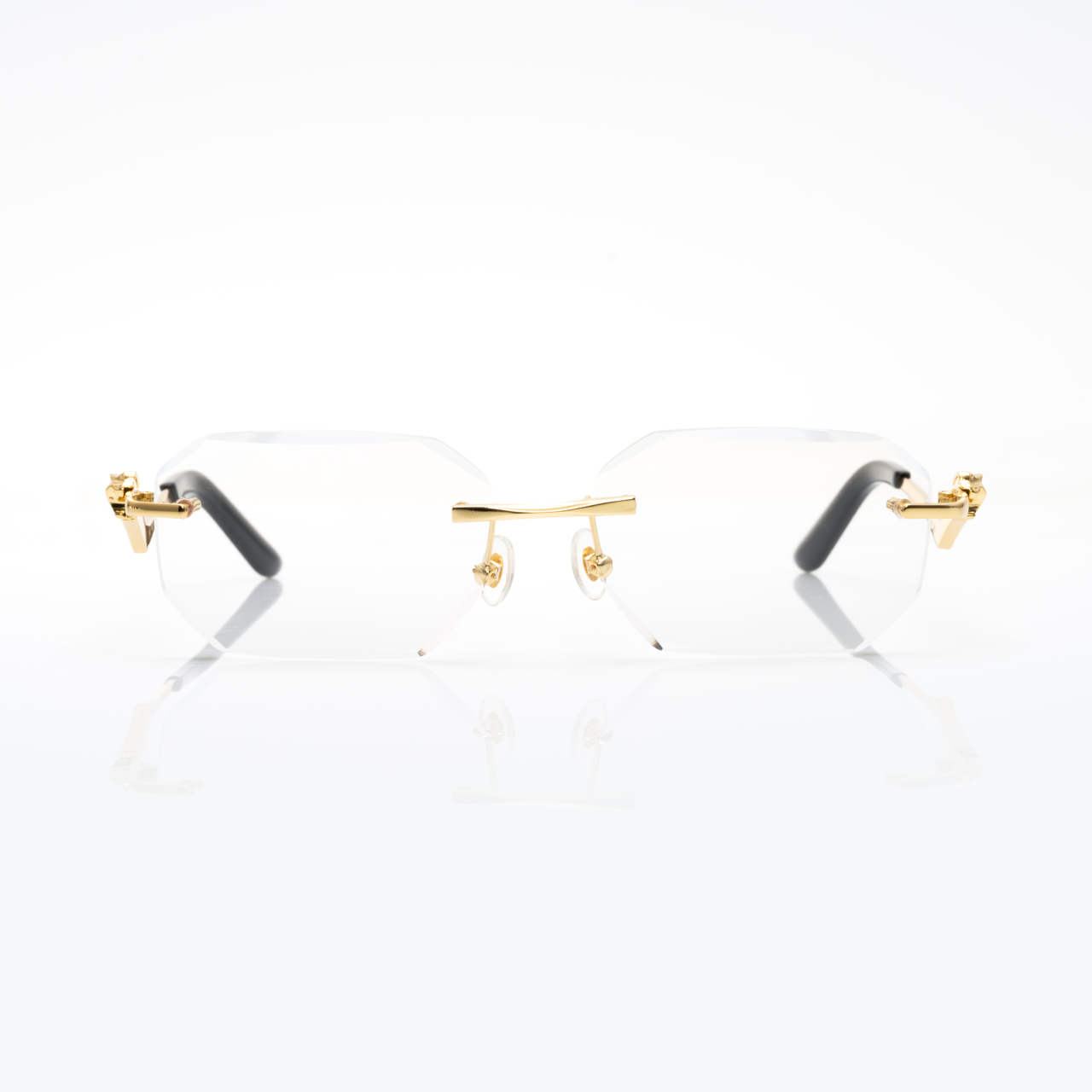 Lunettes Octogonale — Métal Argenté Fumé