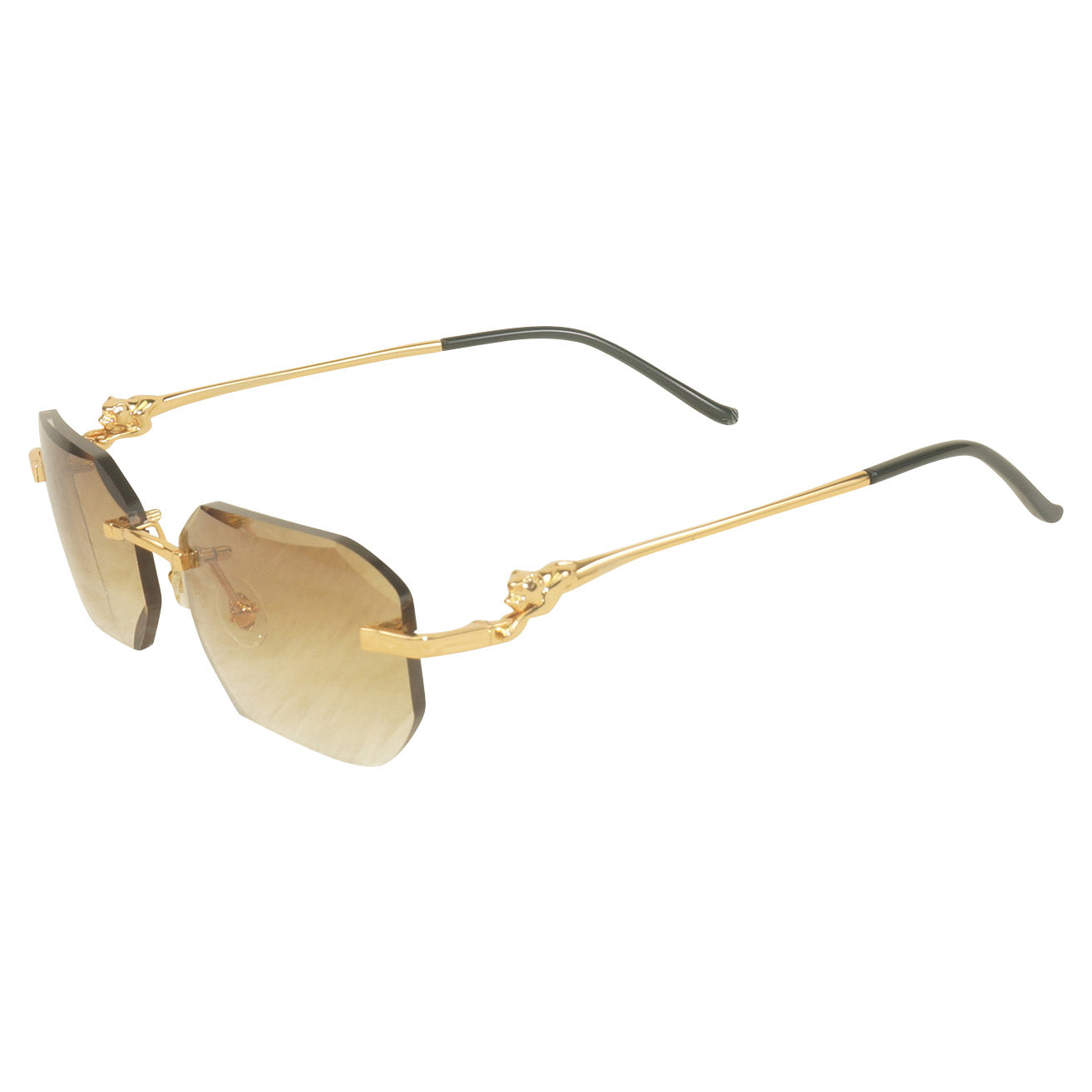 Lunettes Octogonale — Métal Argenté & Verres Bleu Pêche