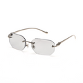 Lunettes Octogonale — Métal Argenté & Verres Cristal