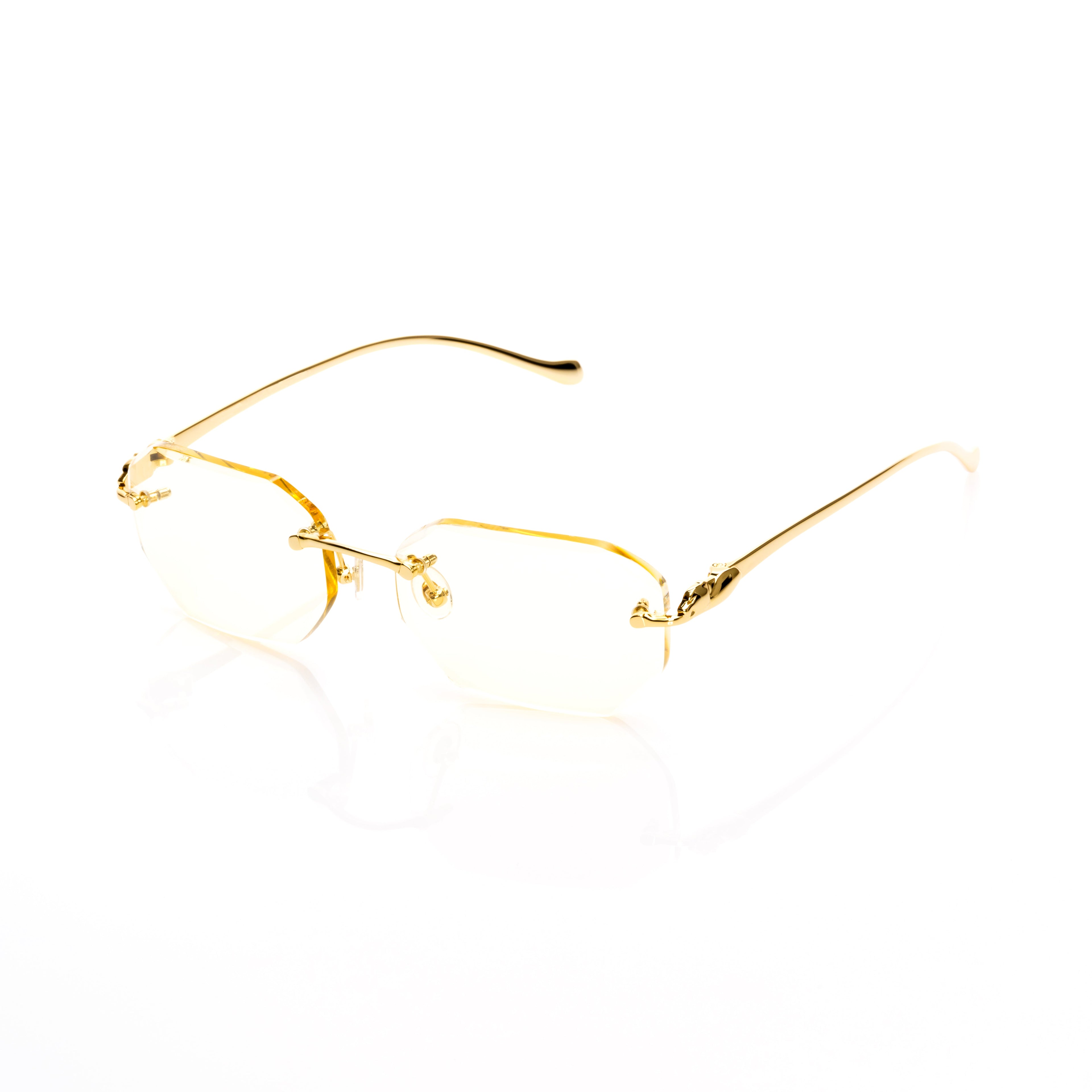 Lunettes Octogonale — Métal Argenté & Verres Cristal