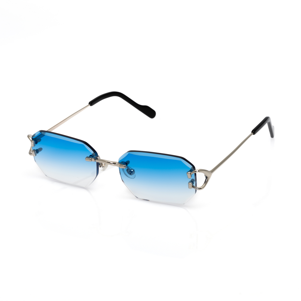 Lunettes Octogonale — Métal Argenté & Verres Fumés