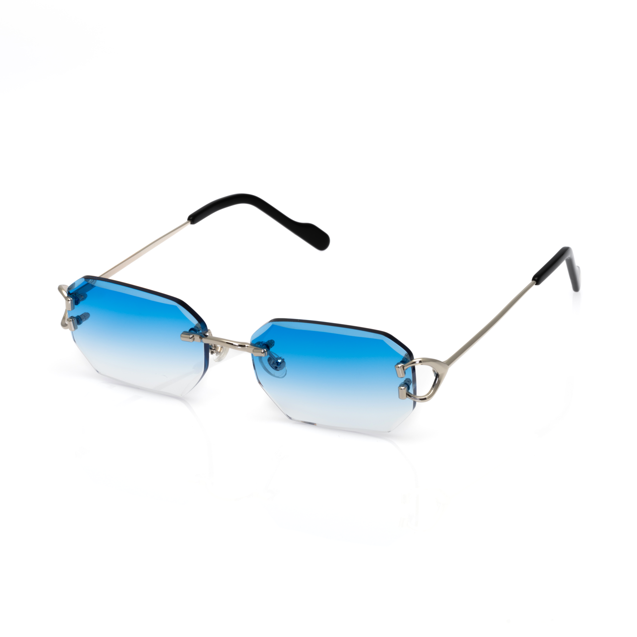 Lunettes Octogonale — Métal Argenté & Verres Fumés