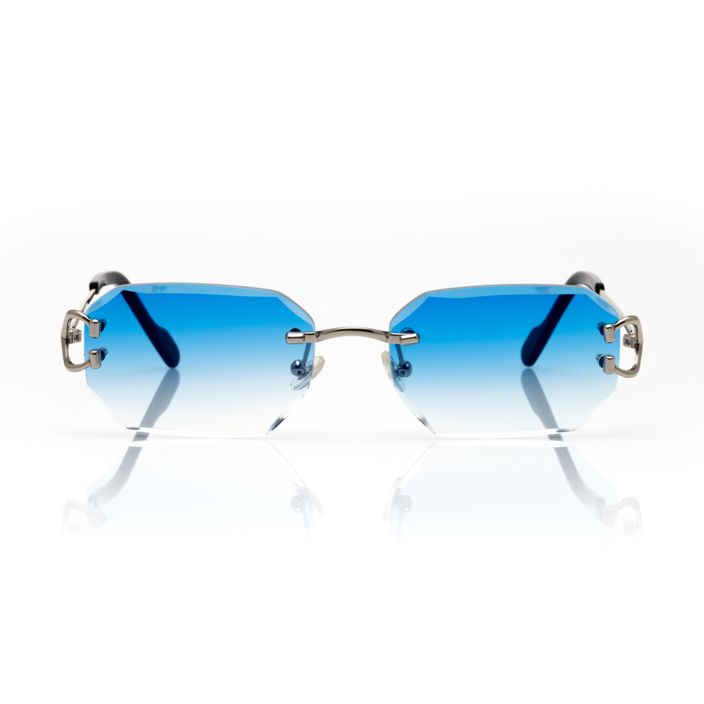 Lunettes Octogonale — Métal Argenté & Verres Fumés
