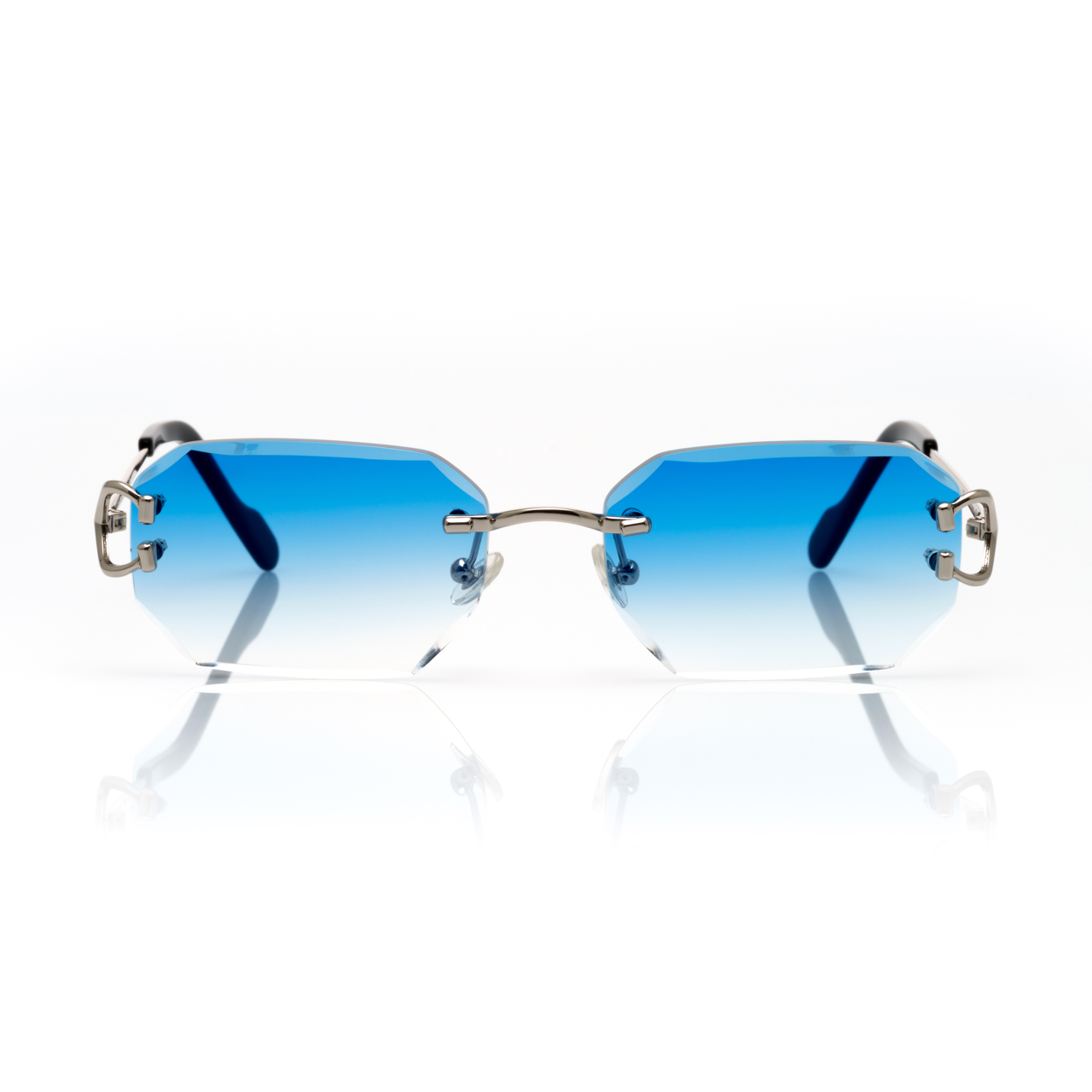 Lunettes Octogonale — Métal Argenté & Verres Fumés
