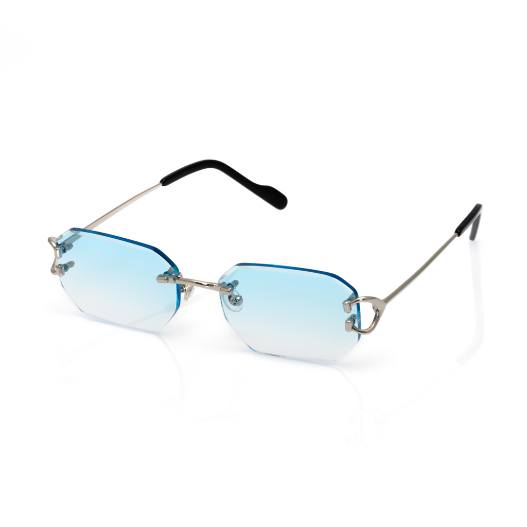 Lunettes Octogonale — Métal Argenté & Verres Fumés