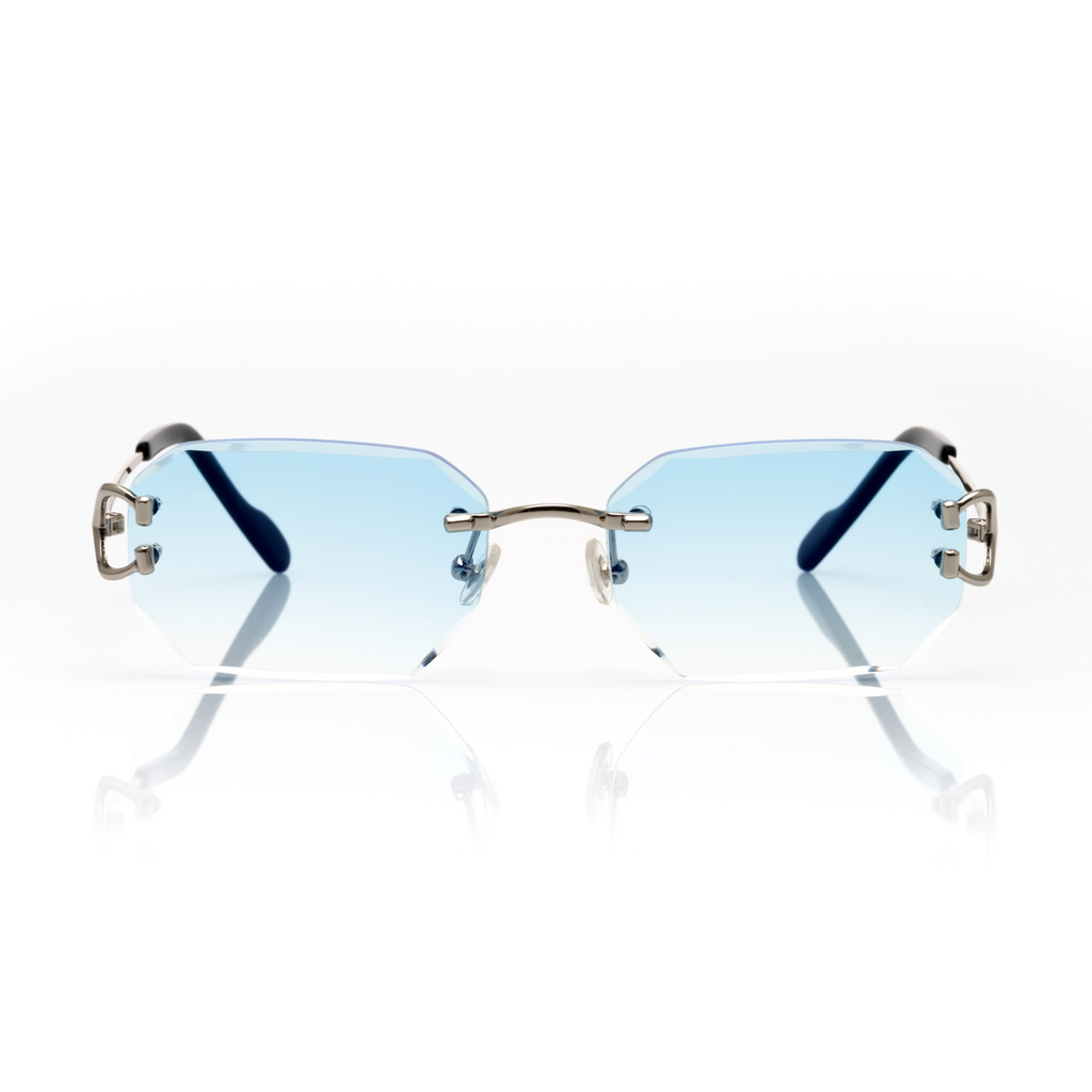 Lunettes Octogonale — Métal Argenté & Verres Fumés