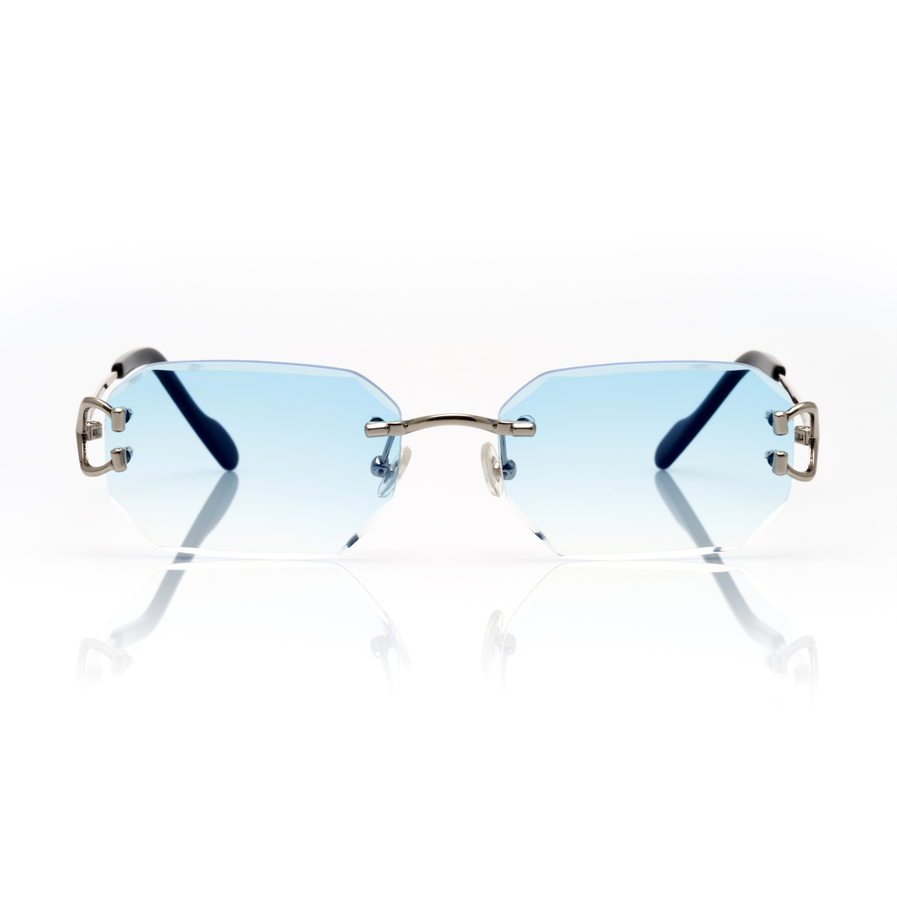 Lunettes Octogonale — Métal Argenté & Verres Fumés
