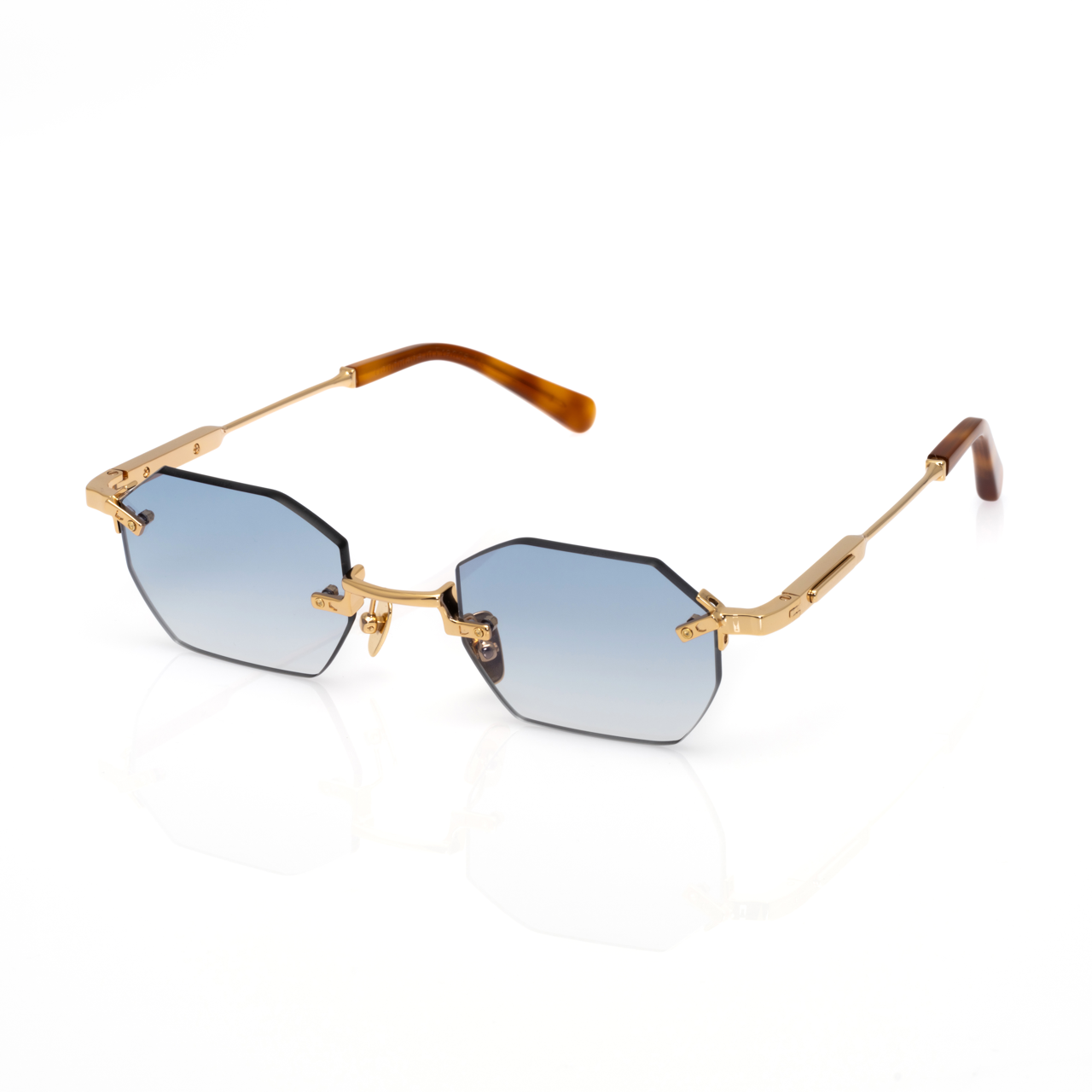 Lunettes Octogonale — Métal Argenté & Verres Verts