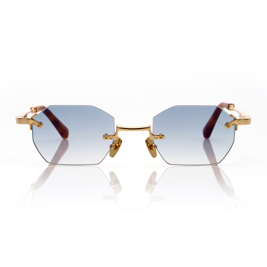 Lunettes Octogonale — Métal Argenté & Verres Verts