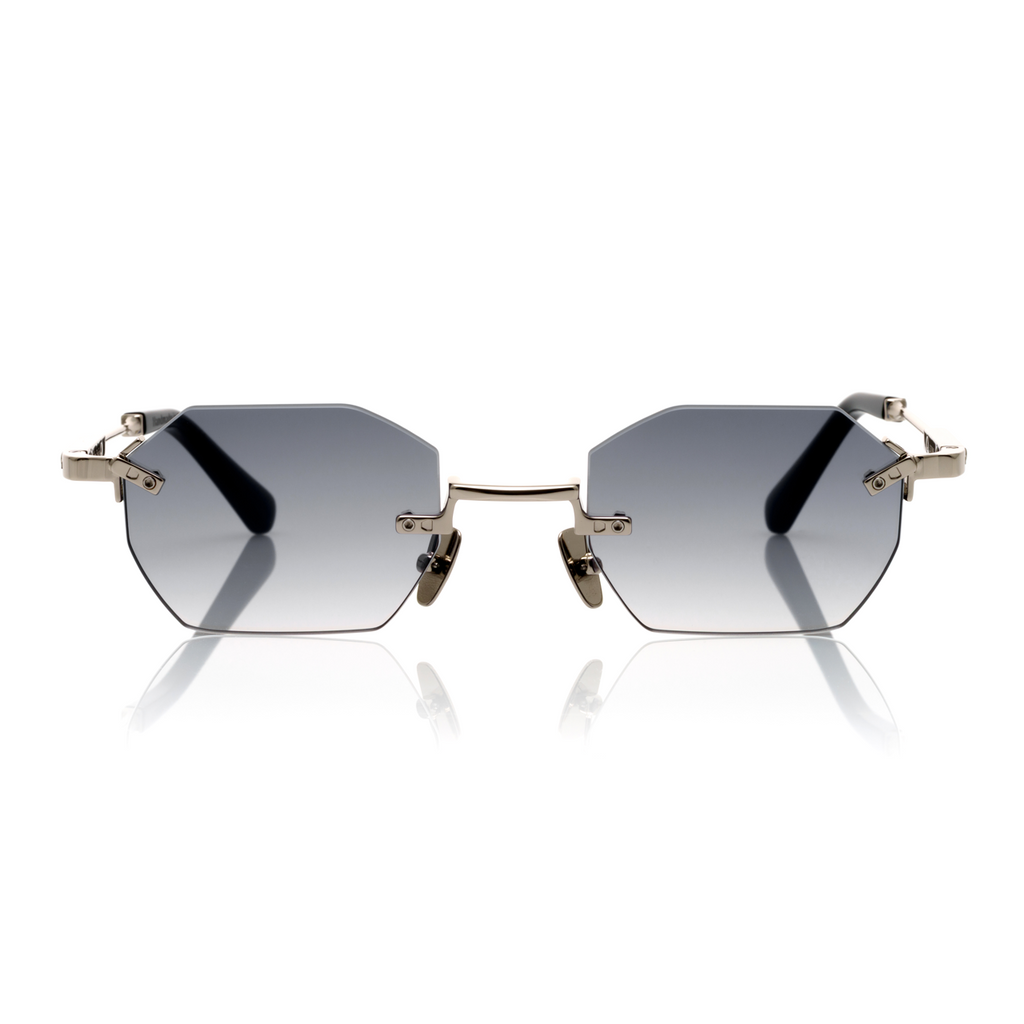 Lunettes Octogonale — Métal Argenté & Verres Verts