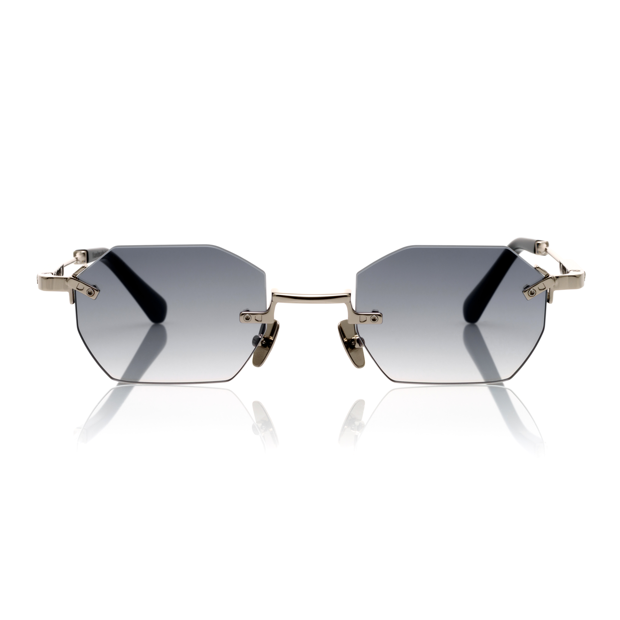 Lunettes Octogonale — Métal Argenté & Verres Verts