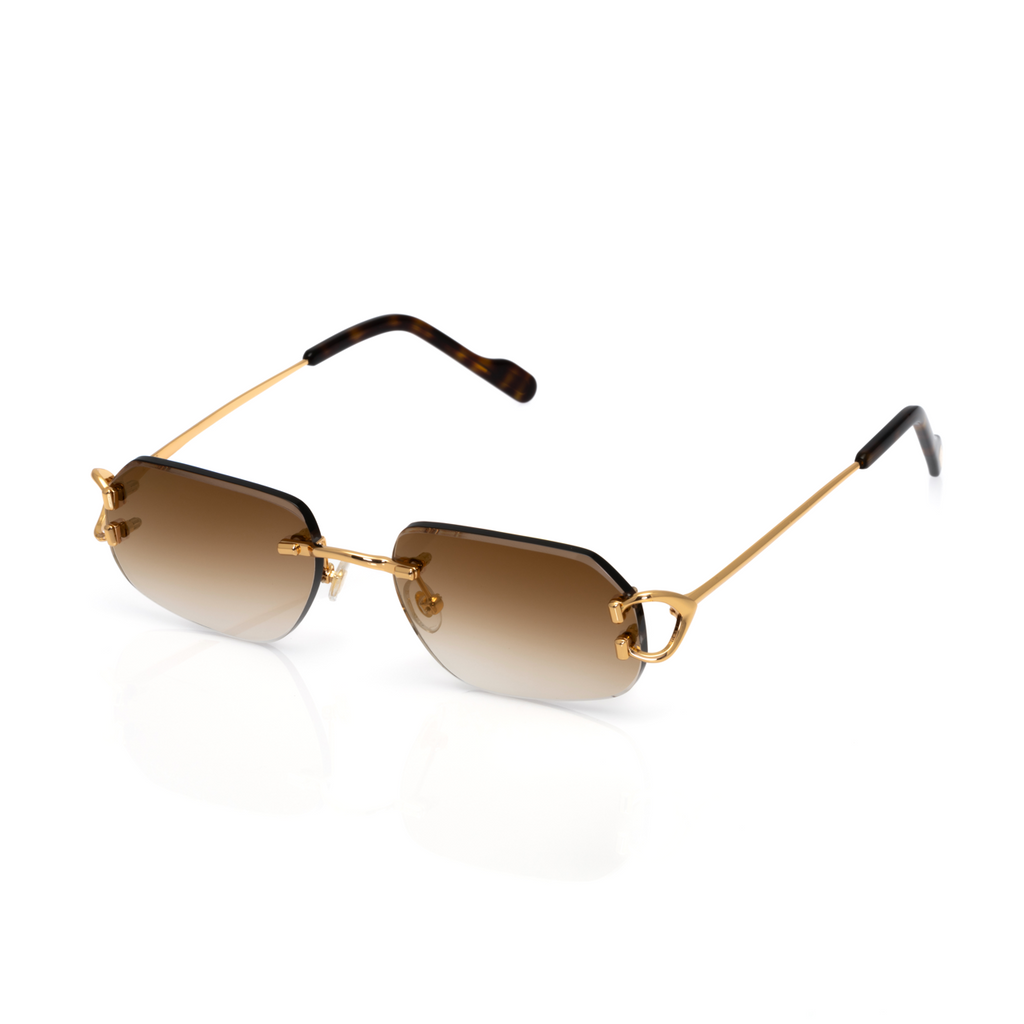 Lunettes Octogonale — Métal Doré & Écaille