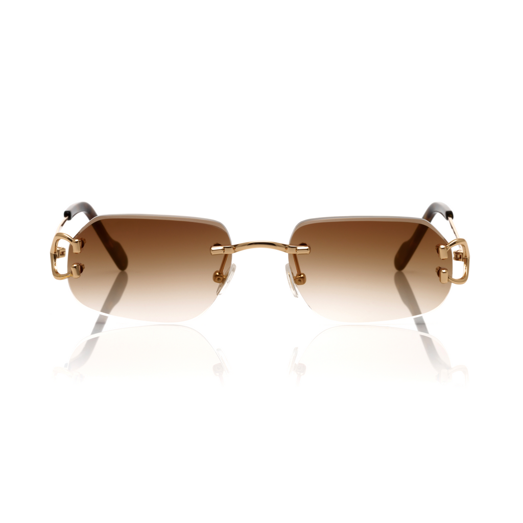 Lunettes Octogonale — Métal Doré & Écaille