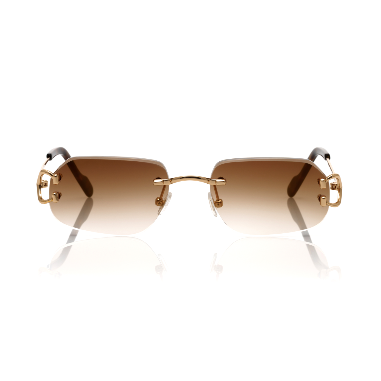 Lunettes Octogonale — Métal Doré & Écaille