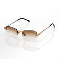 Lunettes Octogonale — Métal Doré & Noir