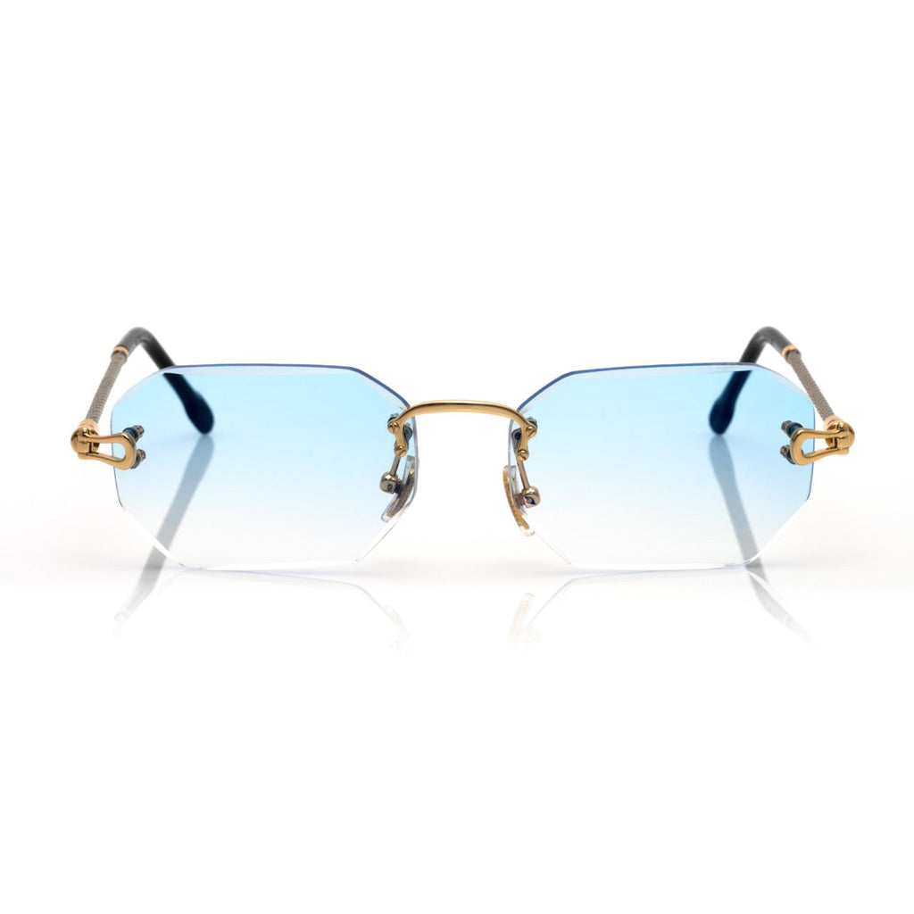 Lunettes Octogonale — Métal Doré & Noir
