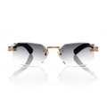 Lunettes Octogonale — Métal Doré & Verres Fumés