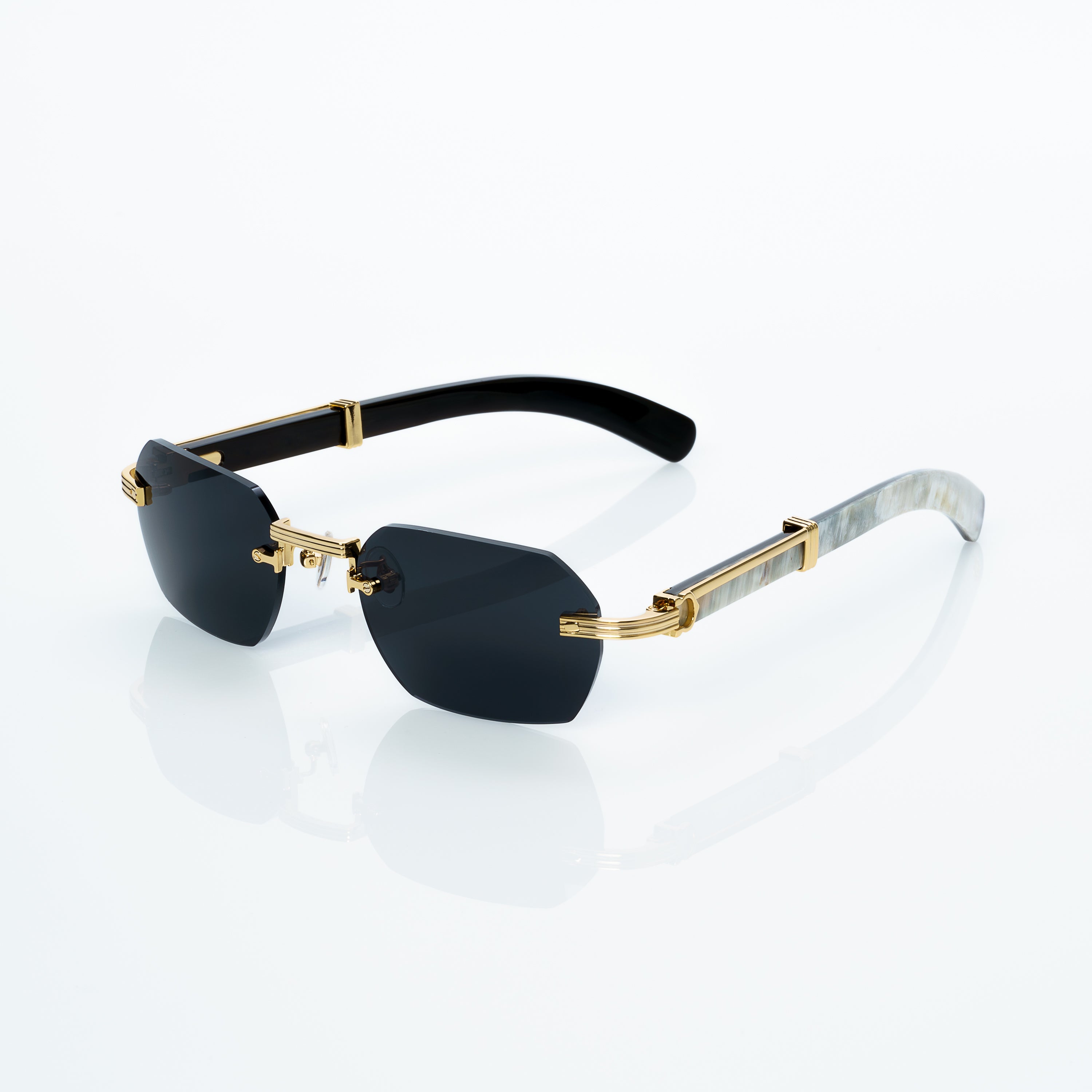 Lunettes Octogonale — Nacre & Métal Doré