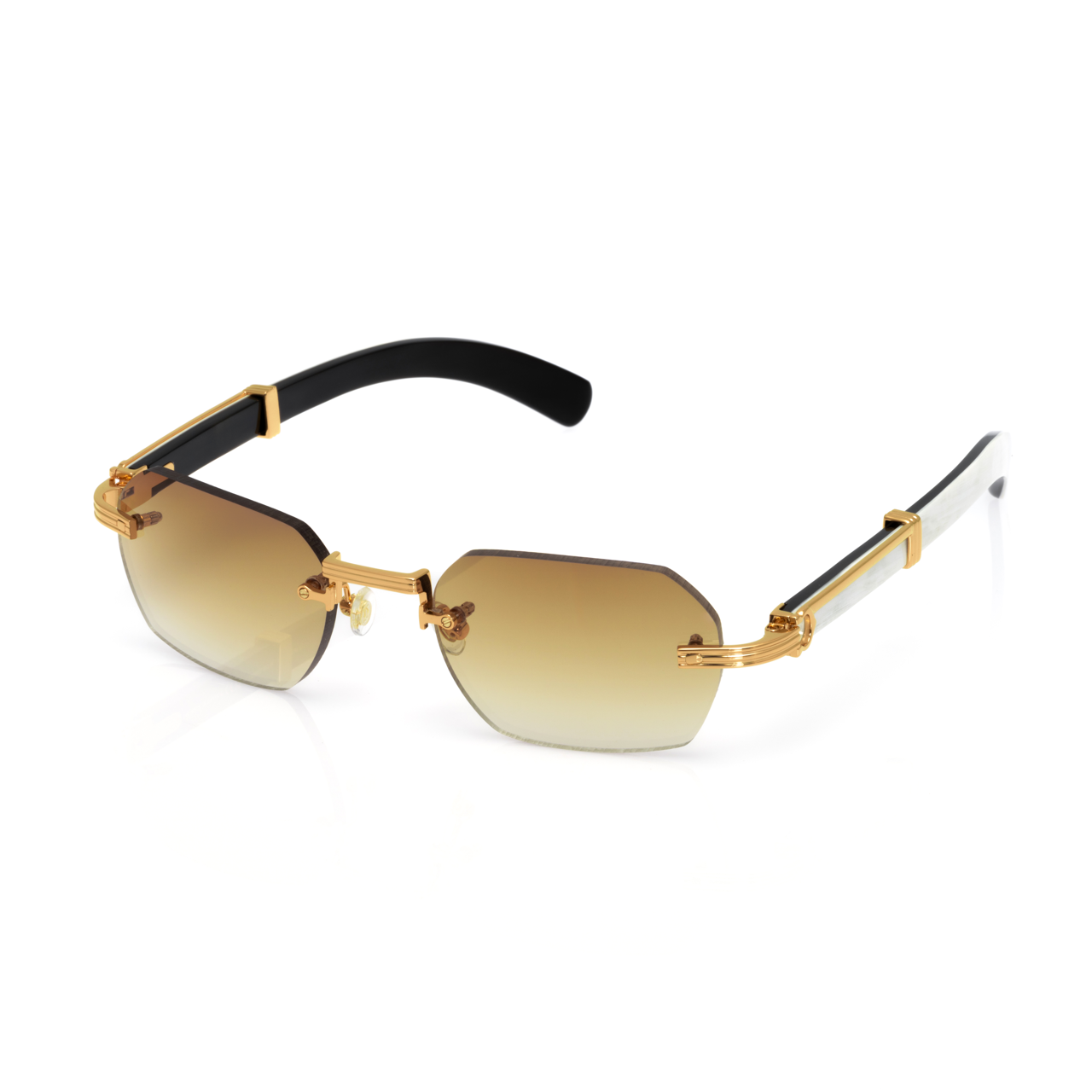 Lunettes Octogonale — Nacre & Métal Doré