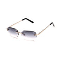 Lunettes Octogonale Sans Cerclage — Métal Doré & Fumé