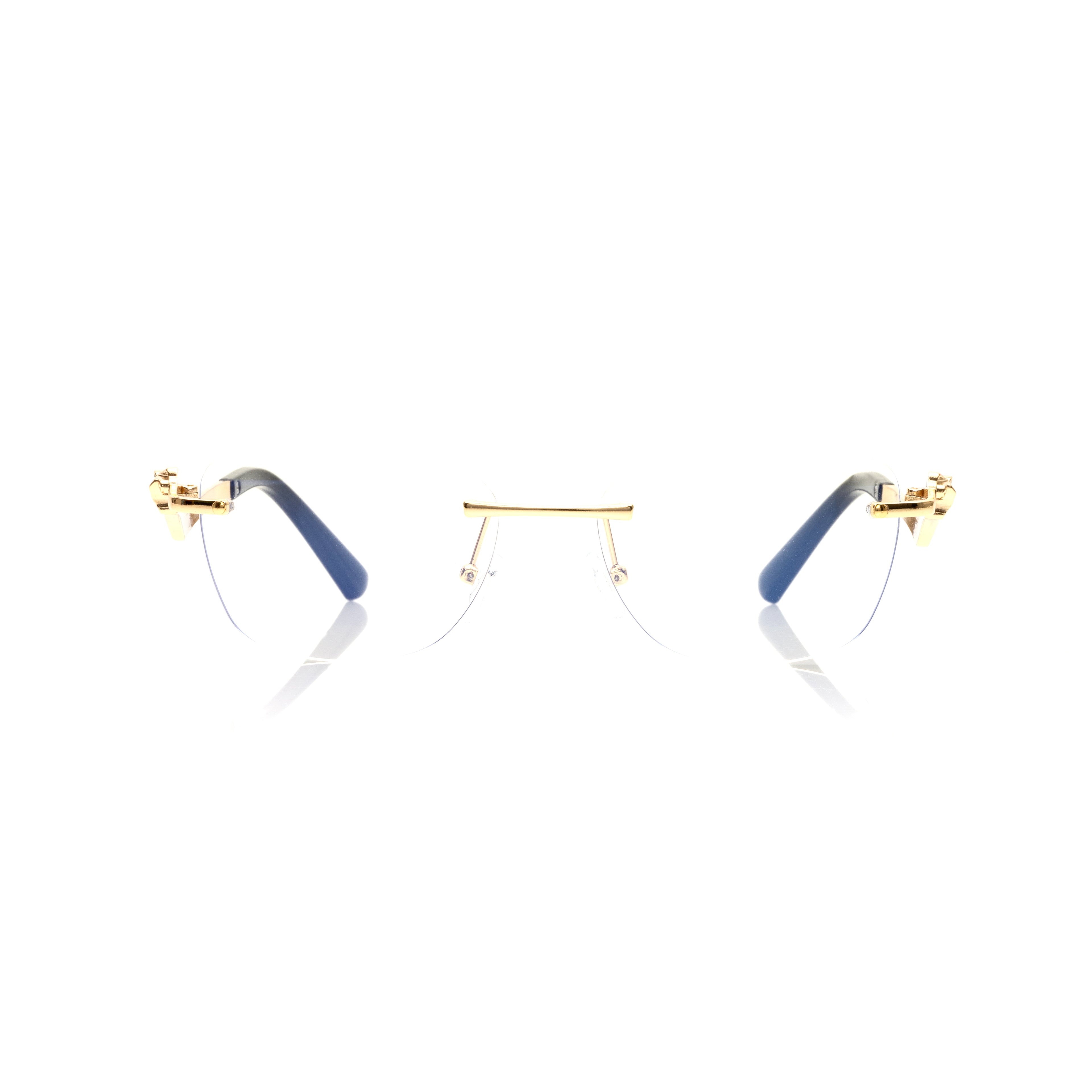 Lunettes Œil de chat — Métal Doré & Verres Bruns