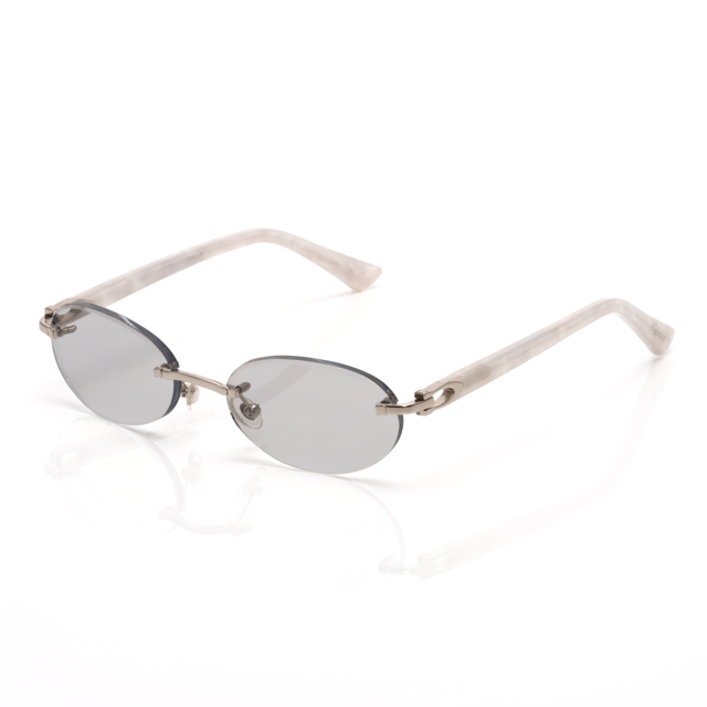 Lunettes Ovale — Acétate Marbré Ivoire & Verres Transition